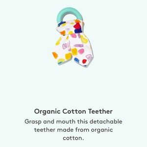 Lovevery Organic Cotton Crinkle Teether Hanging Toy Replacement for The Play Gym